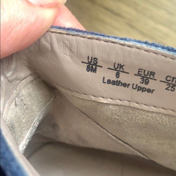 Franco Sarto Blue leather suede shoes - Picture 8 of 8